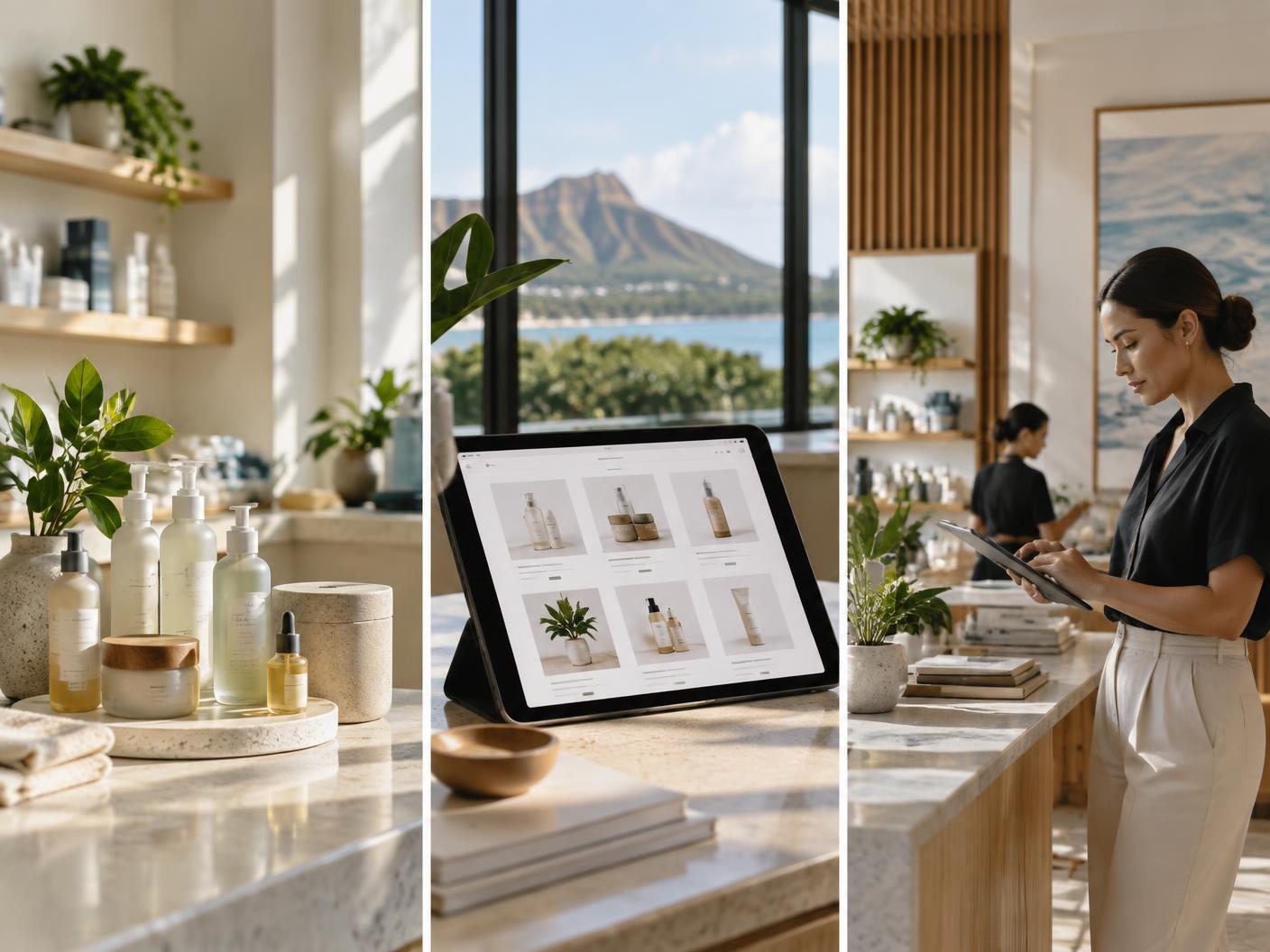 A wellness business connecting its in-person experience with online commerce